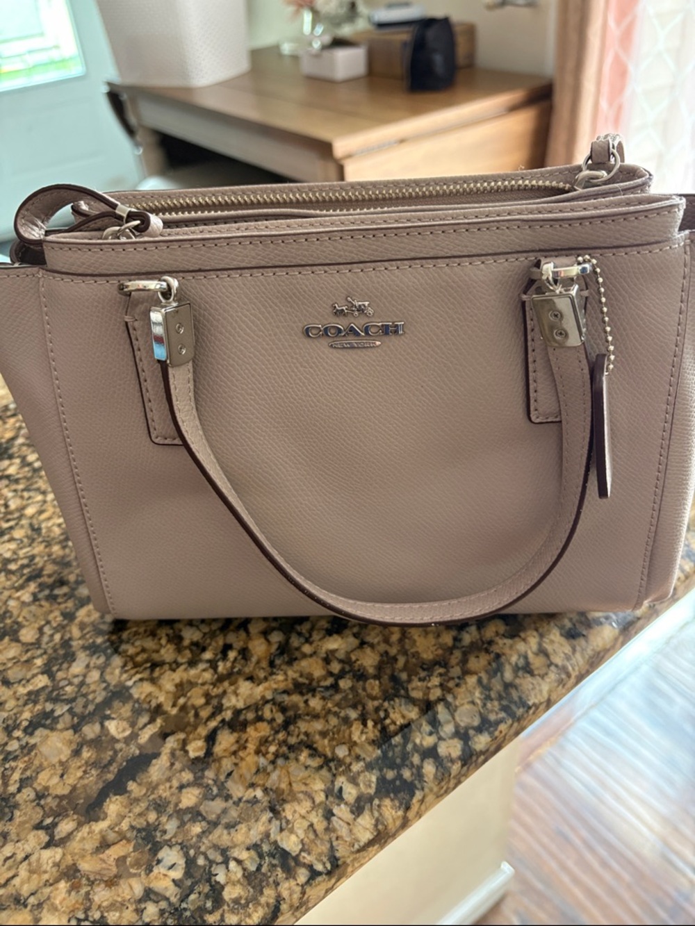 Coach Dusty Mauve Leather Satchel